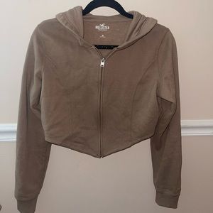 Hollister Crop Corset Full Zip Hoodie